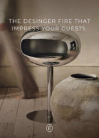 Sophia chrome bioethanol fireplace lit, a real flame by next weekend, no installation, no renovation